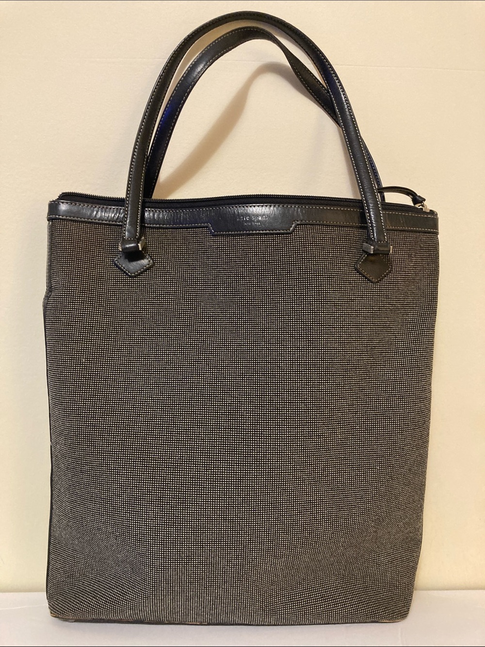 KATE SPADE Canvas GIngham /Checkered  Tote Bag WOMANS 
OS